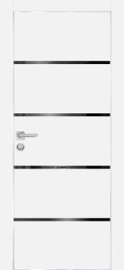 Межкомнатная дверь PX-17  AL кромка с 4-х ст. Белый матовый