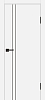 Межкомнатная дверь P-20 AL черный молдинг Белый матовый